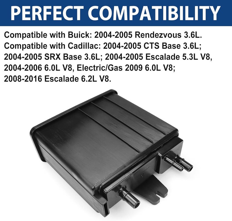 FEXON 15109431 Fuel-Evap Charcoal Vapor Canister - Compatible with Buick Rendezvous, Cadillac CTS, Escalade, SRX, Chevy Tahoe & GMC Yukon, 2004-2016, Replaces# 911-149 215-464 12573648 - Image 2